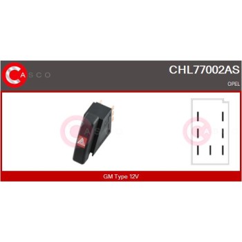 Interruptor intermitente de aviso - CASCO CHL77002AS