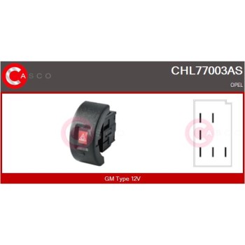Interruptor intermitente de aviso - CASCO CHL77003AS