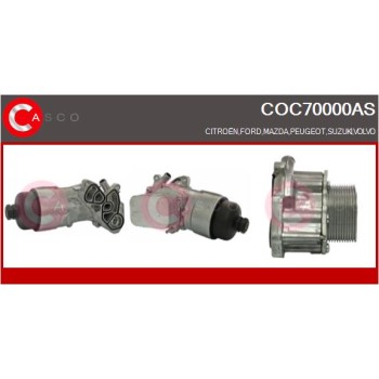 Radiador de aceite, aceite motor - CASCO COC70000AS