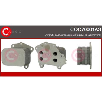 Radiador de aceite, aceite motor - CASCO COC70001AS