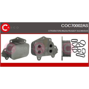 Radiador de aceite, aceite motor - CASCO COC70002AS