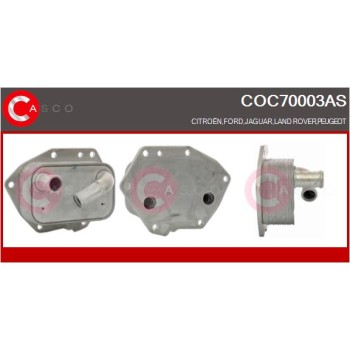 Radiador de aceite, aceite motor - CASCO COC70003AS