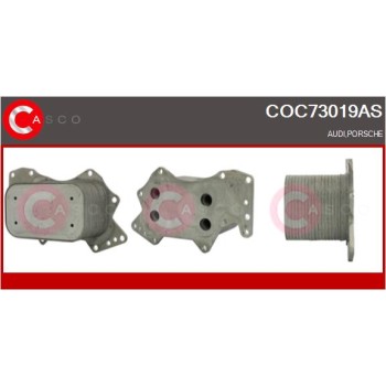 Radiador de aceite, aceite motor - CASCO COC73019AS