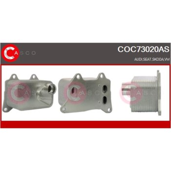 Radiador de aceite, aceite motor - CASCO COC73020AS