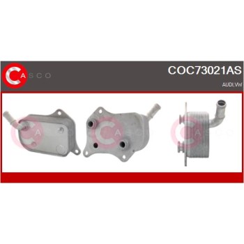 Radiador de aceite, aceite motor - CASCO COC73021AS