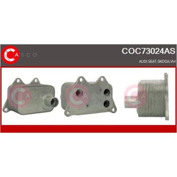 Radiador de aceite, aceite motor - CASCO COC73024AS