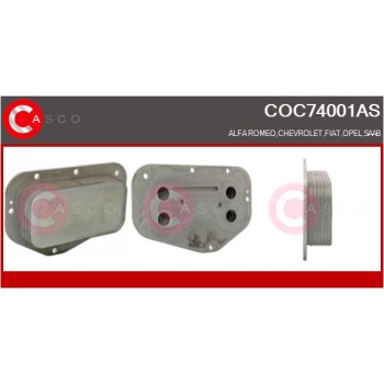 Radiador de aceite, aceite motor - CASCO COC74001AS