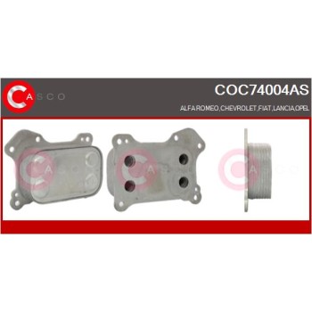 Radiador de aceite, aceite motor - CASCO COC74004AS