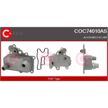 Radiador de aceite, aceite motor - CASCO COC74010AS