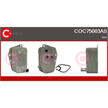 Radiador de aceite, aceite motor - CASCO COC75003AS