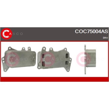 Radiador de aceite, aceite motor - CASCO COC75004AS
