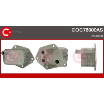 Radiador de aceite, aceite motor - CASCO COC78000AS