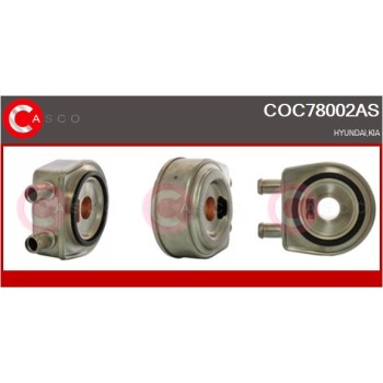 Radiador de aceite, aceite motor - CASCO COC78002AS