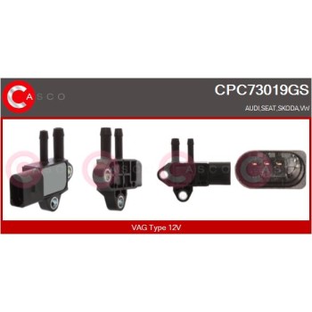 Transductor de presión, control de gases de escape - CASCO CPC73019GS
