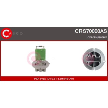Resitencia, ventilador habitáculo - CASCO CRS70000AS