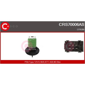 Resitencia, ventilador habitáculo - CASCO CRS70006AS