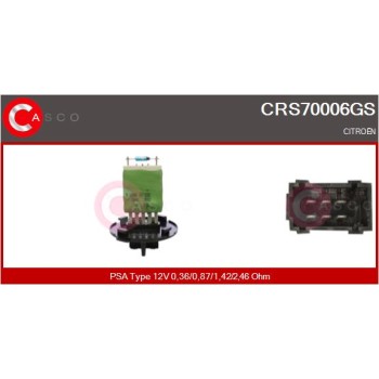 Resitencia, ventilador habitáculo - CASCO CRS70006GS