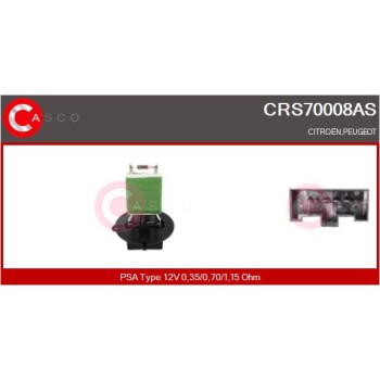 Resitencia, ventilador habitáculo - CASCO CRS70008AS