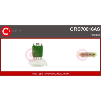 Resitencia, ventilador habitáculo - CASCO CRS70016AS