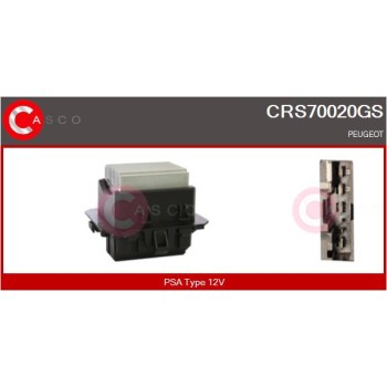 Resitencia, ventilador habitáculo - CASCO CRS70020GS