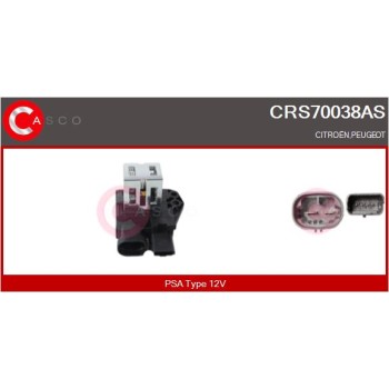 Resistencia en serie, electromotor de ventilador - CASCO CRS70038AS