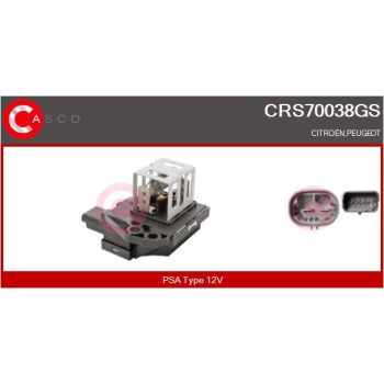 Resistencia en serie, electromotor de ventilador - CASCO CRS70038GS