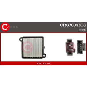 Resitencia, ventilador habitáculo - CASCO CRS70043GS