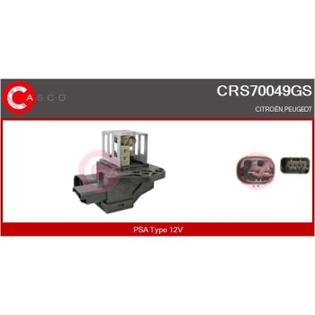 Resistencia en serie, electromotor de ventilador - CASCO CRS70049GS