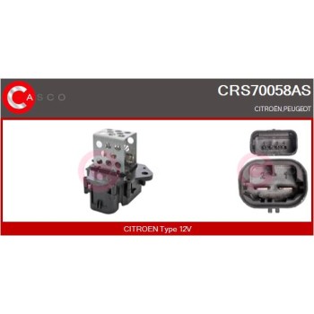 Resistencia en serie, electromotor de ventilador - CASCO CRS70058AS