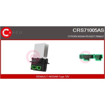 Resitencia, ventilador habitáculo - CASCO CRS71005AS