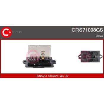 Resitencia, ventilador habitáculo - CASCO CRS71008GS