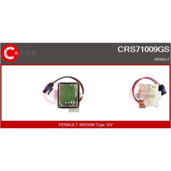 Resitencia, ventilador habitáculo - CASCO CRS71009GS