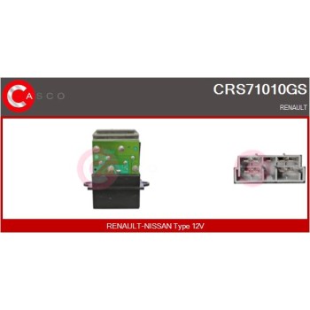 Resitencia, ventilador habitáculo - CASCO CRS71010GS