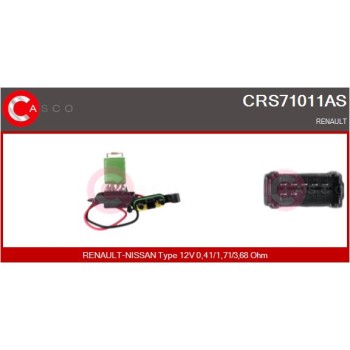 Resitencia, ventilador habitáculo - CASCO CRS71011AS
