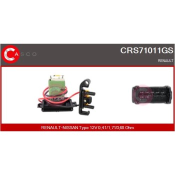 Resitencia, ventilador habitáculo - CASCO CRS71011GS