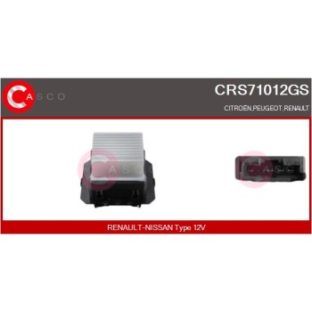 Resitencia, ventilador habitáculo - CASCO CRS71012GS