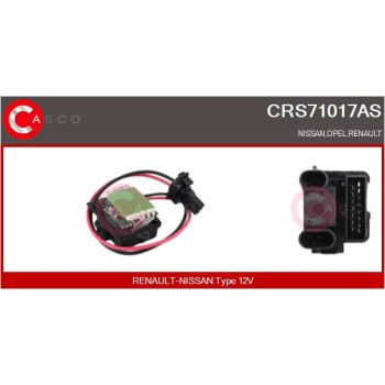Resitencia, ventilador habitáculo - CASCO CRS71017AS