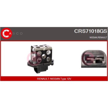 Resistencia en serie, electromotor de ventilador - CASCO CRS71018GS