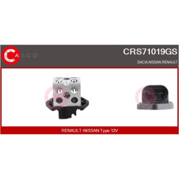 Resistencia en serie, electromotor de ventilador - CASCO CRS71019GS