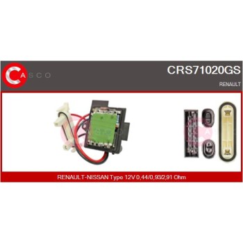 Resitencia, ventilador habitáculo - CASCO CRS71020GS