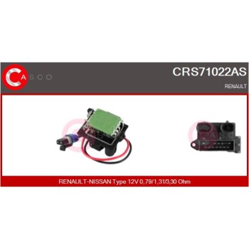 Resitencia, ventilador habitáculo - CASCO CRS71022AS