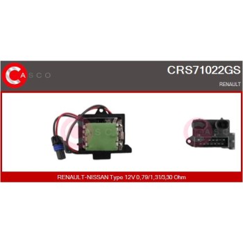 Resitencia, ventilador habitáculo - CASCO CRS71022GS