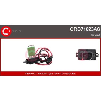Resitencia, ventilador habitáculo - CASCO CRS71023AS