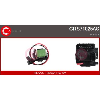 Resitencia, ventilador habitáculo - CASCO CRS71025AS