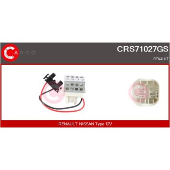 Resitencia, ventilador habitáculo - CASCO CRS71027GS