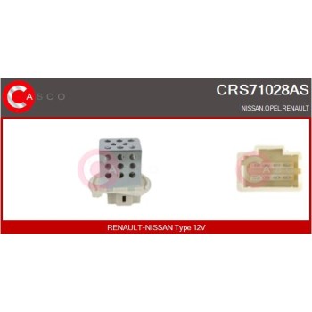 Resitencia, ventilador habitáculo - CASCO CRS71028AS
