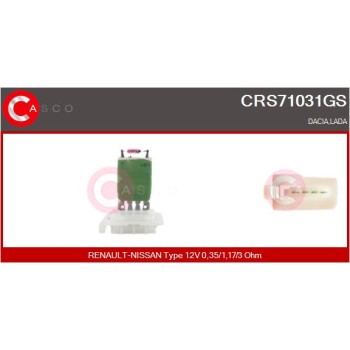 Resitencia, ventilador habitáculo - CASCO CRS71031GS
