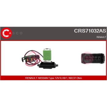 Resitencia, ventilador habitáculo - CASCO CRS71032AS