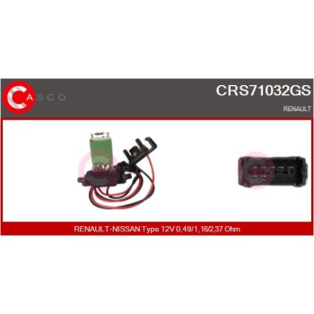 Resitencia, ventilador habitáculo - CASCO CRS71032GS