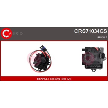 Resitencia, ventilador habitáculo - CASCO CRS71034GS